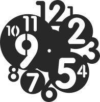 decor wall clock - For Laser Cut DXF CDR SVG Files - free download