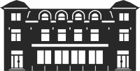 frontal house clipart - For Laser Cut DXF CDR SVG Files - free download