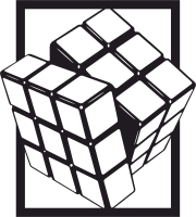Magic Puzzle Cube clipart - fichier DXF SVG CDR coupe, prêt à découper pour plasma routeur laser