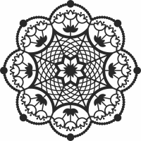 Geometric wall decor Mandala - For Laser Cut DXF CDR SVG Files - free download