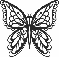 Beautiful Butterfly clipart - Para archivos DXF CDR SVG cortados con láser - descarga gratuita