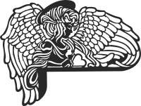 angel wings art - For Laser Cut DXF CDR SVG Files - free download