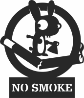 No smoke wall sign - For Laser Cut DXF CDR SVG Files - free download