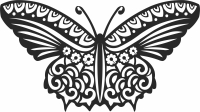 butterfly wall art decor - For Laser Cut DXF CDR SVG Files - free download