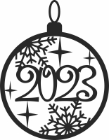 2023 new year ornament - For Laser Cut DXF CDR SVG Files - free download
