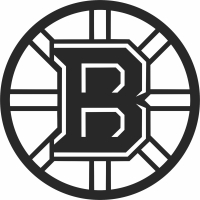 Boston Bruins ice hockey NHL team logo - fichier DXF SVG CDR coupe, prêt à découper pour plasma routeur laser