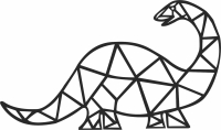 Geometric Polygon dinosaur - For Laser Cut DXF CDR SVG Files - free download