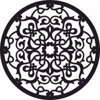 round mandala pattern wall decor - For Laser Cut DXF CDR SVG Files - free download