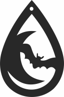 Halloween bat ornament - Para archivos DXF CDR SVG cortados con láser - descarga gratuita