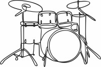 drums instrument music cliparts - For Laser Cut DXF CDR SVG Files - free download