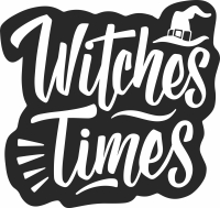 witches times halloween clipart - Para archivos DXF CDR SVG cortados con láser - descarga gratuita