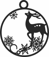 deer Christmas ornaments - For Laser Cut DXF CDR SVG Files - free download