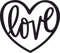love Sign heart gift for valentines - Para archivos DXF CDR SVG cortados con láser - descarga gratuita