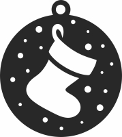 stocking christmas ornament - Para archivos DXF CDR SVG cortados con láser - descarga gratuita
