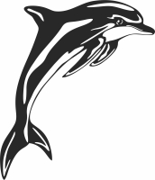 Dolphin fish clipart - Para archivos DXF CDR SVG cortados con láser - descarga gratuita