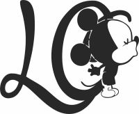 Mickey Mouse wall art - Para archivos DXF CDR SVG cortados con láser - descarga gratuita
