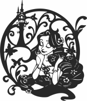 princess silhouette cliparts - For Laser Cut DXF CDR SVG Files - free download