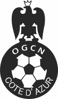 Logo Nice football - For Laser Cut DXF CDR SVG Files - free download