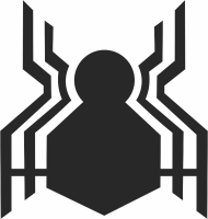 spider man logo marvel - fichier DXF SVG CDR coupe, prêt à découper pour plasma routeur laser