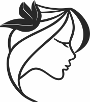 Women head wall decor - Para archivos DXF CDR SVG cortados con láser - descarga gratuita