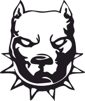 American Pit Bull Dog Head - Para archivos DXF CDR SVG cortados con láser - descarga gratuita