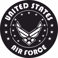 United states air force logo - fichier DXF SVG CDR coupe, prêt à découper pour plasma routeur laser