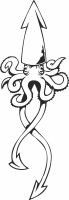 Octopus  clipart - Para archivos DXF CDR SVG cortados con láser - descarga gratuita