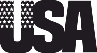 USA Word With Flag Royalty - Para archivos DXF CDR SVG cortados con láser - descarga gratuita