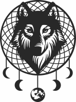 Rum River wolf wall sign - For Laser Cut DXF CDR SVG Files - free download