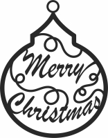 merry christmas ornament - For Laser Cut DXF CDR SVG Files - free download