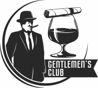 Gentleman logo clipart - Para archivos DXF CDR SVG cortados con láser - descarga gratuita
