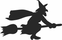 Silhouette Witchcraft halloween clipart - For Laser Cut DXF CDR SVG Files - free download