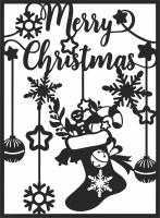 Merry Christmas cliparts - For Laser Cut DXF CDR SVG Files - free download