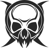 Skull face cliparts - Para archivos DXF CDR SVG cortados con láser - descarga gratuita