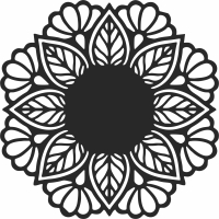 Ornaments flowers Mandala art - For Laser Cut DXF CDR SVG Files - free download
