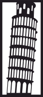 The Leaning Tower wall decor - For Laser Cut DXF CDR SVG Files - free download