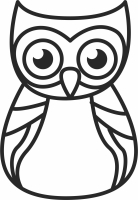 owl vector wall art - For Laser Cut DXF CDR SVG Files - free download