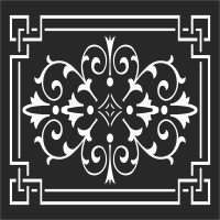decorative pattern square wall panel - For Laser Cut DXF CDR SVG Files - free download
