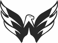 Washington Capitals ice hockey NHL team logo - Para archivos DXF CDR SVG cortados con láser - descarga gratuita