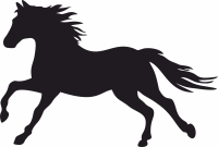 Horse Runing clipart - Para archivos DXF CDR SVG cortados con láser - descarga gratuita