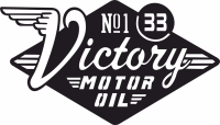 VICTORY Motor Oil logo decal Retro Sign - For Laser Cut DXF CDR SVG Files - free download