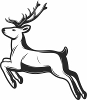 christmas Reindeer clipart - For Laser Cut DXF CDR SVG Files - free download