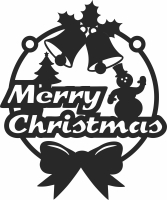 merry christmas ornament clipart - For Laser Cut DXF CDR SVG Files - free download