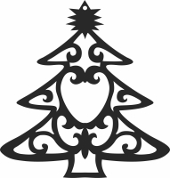 christmas tree decoration - fichier DXF SVG CDR coupe, prêt à découper pour plasma routeur laser