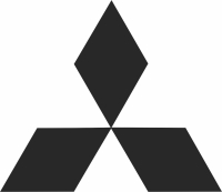 Mitsubishi Logo - For Laser Cut DXF CDR SVG Files - free download