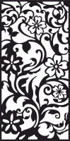 panel decorative wall screen floral pattern - For Laser Cut DXF CDR SVG Files - free download