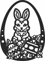 Easter Bunny art - For Laser Cut DXF CDR SVG Files - free download