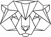 Geometric Polygon wolf - For Laser Cut DXF CDR SVG Files - free download