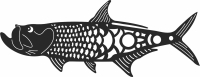 fish art vector - For Laser Cut DXF CDR SVG Files - free download