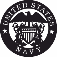 United states Navy army logo - fichier DXF SVG CDR coupe, prêt à découper pour plasma routeur laser